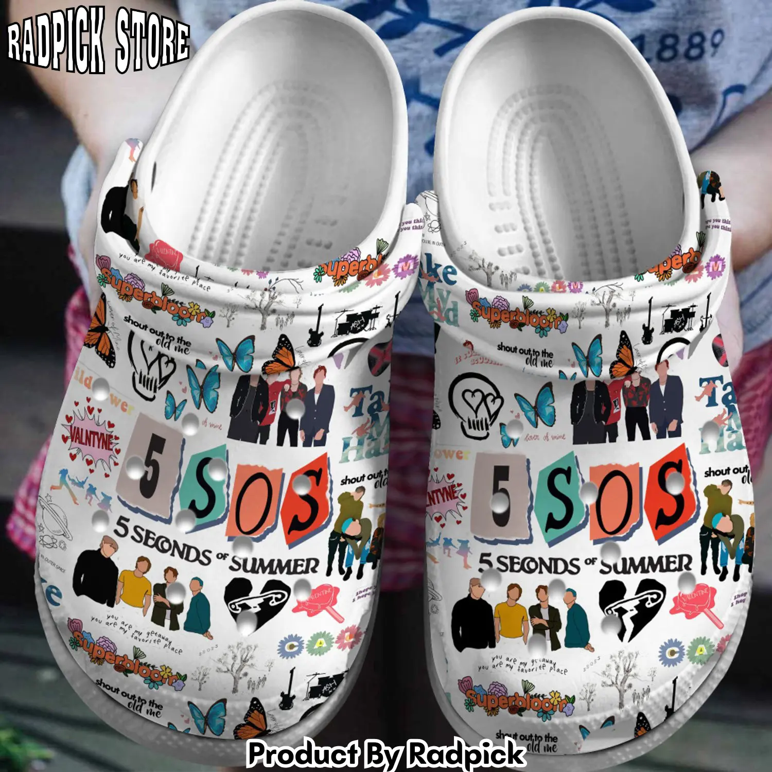 Radpick 5 seconds of summer music clogs shoes comfortable for men women rp6528364